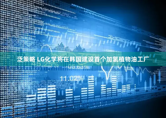 泛策略 LG化学将在韩国建设首个加氢植物油工厂
